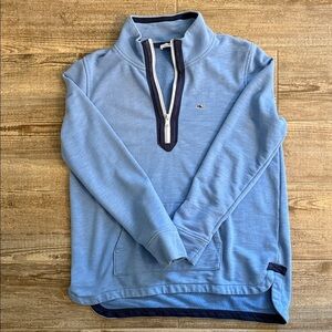 Vineyard Vines Women’s Blue Half-Zip Sweater Large